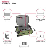 SWISSGEAR Sion Softside Expandable Spinner Luggage Durable Lightweight Travel Suitcase, Evergreen, Carry - On 21 - Inch