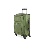 SWISSGEAR Sion Softside Expandable Spinner Luggage Durable Lightweight Travel Suitcase, Evergreen, Carry-On 21-Inch
