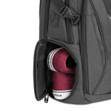 SwissGear Travel Tech Elite Laptop Backpack – Fits Laptops up to 16” – ScanSmart TSA - Friendly Backpack with USB Port, Shoe Compartment & Organizer Pockets – Heather Grey