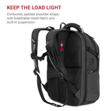 SwissGear Travel Tech Elite Laptop Backpack – Fits Laptops up to 16” – ScanSmart TSA - Friendly Backpack with USB Port, Shoe Compartment & Organizer Pockets – Heather Grey