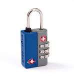 SwissGear TSA - Approved Travel Sentry Combination Luggage Lock with Resettable Combo and Inspection Indicator, Blue, One Size