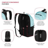 SwissGear Versa Laptop Backpack, Clear Sky 18.25"x12.5"x6.25"