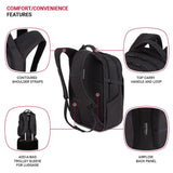 SwissGear VersaMax Laptop Backpack, Laptop Bag Fits Most 16 - Inch Laptops, Commuter Friendly Trolley Sleeve, Ideal for Work, Travel or School - Charcoal Heather (18 - Inch)