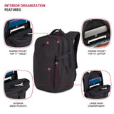 SwissGear VersaMax Laptop Backpack, Laptop Bag Fits Most 16 - Inch Laptops, Commuter Friendly Trolley Sleeve, Ideal for Work, Travel or School - Charcoal Heather (18 - Inch)