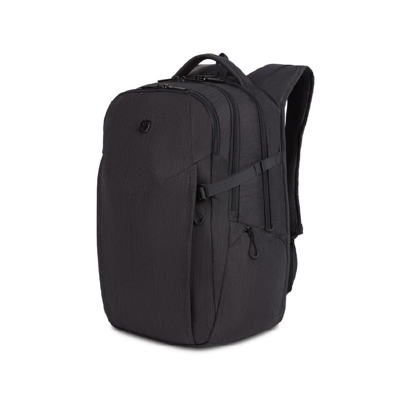 SwissGear VersaMax Laptop Backpack, Laptop Bag Fits Most 16 - Inch Laptops, Commuter Friendly Trolley Sleeve, Ideal for Work, Travel or School - Charcoal Heather (18 - Inch)