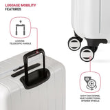 SwissGear Wanderlust Pro Lightweight Hardside Expandable Luggage Set with Spinner Wheels, White, 3 - Piece Set (20/24/28)