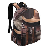 SYJTGDE Half Printed Backpack Horse Saddle With A Cowboy Hat Wild A High - end And Fashionable Backpack Perfect for Travel And Work.