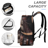 SYJTGDE Half Printed Backpack Horse Saddle With A Cowboy Hat Wild A High - end And Fashionable Backpack Perfect for Travel And Work.