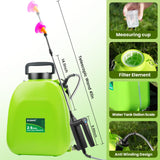 Sylsmart Battery Powered Backpack Sprayer 2.6Gallon, Electric Sprayer with 3 - Adjustable Sprayings, Battery Indicator, 5 Nozzles, 41" Retractable Wand, Rechargeable Garden Sprayer for Weed, Lawn&Yard