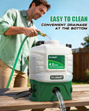 Sylsmart Battery Powered Backpack Sprayer 4 Gallon, 0 - 100 PSI Strong Electric Sprayer Compatible with Makita 18V Battery, 5 Nozzles, Weed Sprayer for Lawn & Garden, Yard, Fertilizer (Battery Inc)