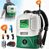 Sylsmart Battery Powered Backpack Sprayer 4 Gallon, 0-100 PSI Strong Electric Sprayer Compatible with Makita 18V Battery, 5 Nozzles, Weed Sprayer for Lawn & Garden, Yard, Fertilizer (Battery Inc)