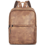SYTRAH Leather Backpack for Women, Vintage 15.6 inch Laptop Backpack Purse for Women, College Casual Backpacks Ladies Computer Bags for Travel Business Work Camel