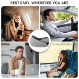 SZXYX Travel Pillows - 100% Pure Memory Foam Neck Pillow for Airplanes, Comfortable Breathable Cover, 360° Support Stowable Pillows for Sleeping, Car, Airport Travel Essentials Dark Grey