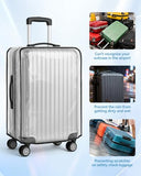 T Tersely Clear PVC Suitcase Cover Protectors 20 Inch Suitcase Covers for Luggage - Waterproof Dustproof and Anti-Scratch 20 Inch Luggage Cover (20inch)
