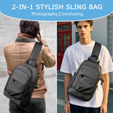 TAAOKA Camera Sling Bag for Photographer– Waterproof Crossbody Camera Bag with Fast Access Pockets, Thick Shockproof Photography Backpack with Tripod Holder, DSLR camera bag for Nikon/Sony/Canon