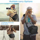 TAAOKA Camera Sling Bag,Waterproof Camera Case with Tripod Holder,Lightweight DSLR/SLR/Mirrorless Camera Bags Crossbody for photographers - Black