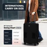 TACH Patented Connecting Hard Shell Carry - On | Roll Connected Units Right to Your Seat | Connect and Disconnect in Seconds | Rolling Suitcases - Black