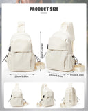 Tactical Backpacks Small Sling Bag Crossbody Backpack Shoulder Bag for Men Women, Multipurpose Anti - Theft Cross Body Chest Bags, One Strap Backpack for Walking Biking Travel Cycling Off White