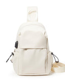 Tactical Backpacks Small Sling Bag Crossbody Backpack Shoulder Bag for Men Women, Multipurpose Anti - Theft Cross Body Chest Bags, One Strap Backpack for Walking Biking Travel Cycling Off White