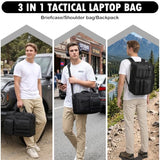 Tactical Laptop Bag for Men,17 In Military Messenger Bag Briefcase Backpack