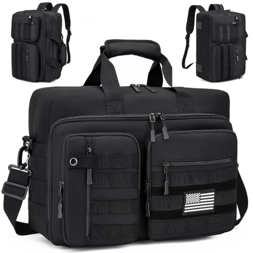 Tactical Laptop Bag for Men,17 In Military Messenger Bag Briefcase Backpack