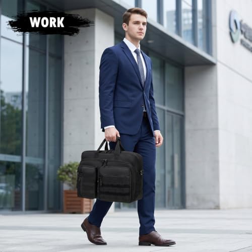 Tactical Laptop Bag for Men,17 In Military Messenger Bag Briefcase Backpack