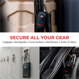 Talonport Keyless Luggage Locks TSA Approved, No Combination Needed, Lifetime Card Keys, Durable Metal Suitcase Lock for Travel Essentials & Checked Bags (Blue) (2 Pack)