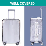 Tangaburu Clear Suitcase Cover - 20 24 26 28 30 Inch Waterproof PVC Suitcase Cover - Transparent Travel Suitcase Wrap - Protective Cover Case for Wheeled Luggage (20 - Inch)