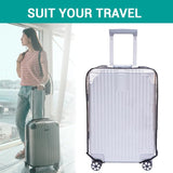 Tangaburu Clear Suitcase Cover - 20 24 26 28 30 Inch Waterproof PVC Suitcase Cover - Transparent Travel Suitcase Wrap - Protective Cover Case for Wheeled Luggage (20 - Inch)