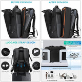 TANGCORLE Travel Carry on Backpack 50L Expandable Flight Approved Backpacks 17.3 inch Laptop and USB Charging Port bags Water Resistant Business Back Pack for Women & Men