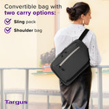 Targus 13 - 14" City Fusion Convertible Sling Messenger Bag, Black (TBM571GL)