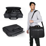 Targus 15 - 16 Inch Classic Slim Laptop Bag, Black - Ergonomic Briefcase and Messenger Bag - Spacious Foam Padded Laptop Bag for 16" Laptops and Under (TCT027US)