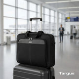 Targus 15 - 16 Inch Classic Slim Laptop Bag, Black - Ergonomic Briefcase and Messenger Bag - Spacious Foam Padded Laptop Bag for 16" Laptops and Under (TCT027US)