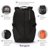 Targus – 15-16” Terra EcoSmart Laptop Backpack for Computers up to 15-16” - Multi Compartment Bag for Travel, Professional Use, College, Work - TBB649GL - Black