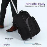 Targus 16 Inch Compact Rolling Backpack, Black - Wheeled Travel Bag with Removable Protective Laptop Sleeve, Fits Laptops Up to 16” and MacBook Pros up to 17” (TSB750US)