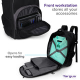 Targus 16 Inch Compact Rolling Backpack, Black - Wheeled Travel Bag with Removable Protective Laptop Sleeve, Fits Laptops Up to 16” and MacBook Pros up to 17” (TSB750US)