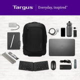 Targus 16 Inch Groove Laptop Backpack, Black - Fits Most Laptops up to 16", Water Resistant Travel Backpack for Business Commuters and Travel (CVR600)
