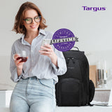 Targus 16 Inch Groove Laptop Backpack, Black - Fits Most Laptops up to 16", Water Resistant Travel Backpack for Business Commuters and Travel (CVR600)