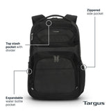 Targus Legend IQ Laptop Backpack Travel Backpack for Laptops up to 16 - Inches Backpack for Men and Women, Black (TSB705US)