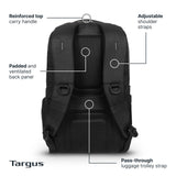 Targus Legend IQ Laptop Backpack Travel Backpack for Laptops up to 16 - Inches Backpack for Men and Women, Black (TSB705US)