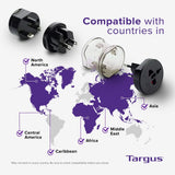 Targus Universal Travel Adapter, International Plug Adapter, Travel Worldwide Power Adapters for Europe, UK, Asia, Africa, LAC, MENA, & USA, Travel Plug Adapter (APK01US1)