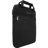 Targus Vertical Slipcase Laptop Messenger Bag, Black - Hideaway Handles with Cross Shoulder Strap and Protective Padding, Fits 14" Laptop (TSS913)