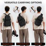 TARION Camera Backpack Sling Bag - 9L Compact Camera Bag 2 - in - 1 Waterproof Crossbody Sling Bag with Side Access & Dual Strap & Raincover for Photographers (TR - S)