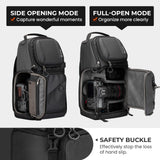 TARION Camera Backpack Sling Bag - 9L Compact Camera Bag 2 - in - 1 Waterproof Crossbody Sling Bag with Side Access & Dual Strap & Raincover for Photographers (TR - S)