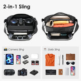 TARION Urban Camera Sling Bag - Waterproof 5.5L Crossbody Bag with Expandable Wet/Dry Separation Pocket & Tripod Strap - XProber