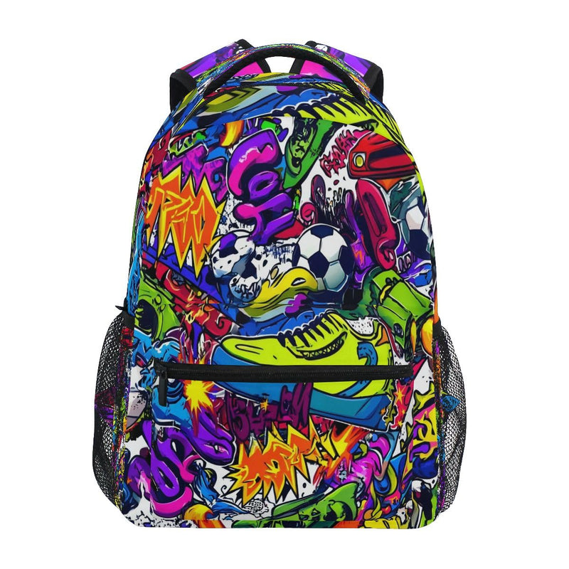 Tarity Cool Graffiti School Backpack For Kids Boys Girls Children Small Travel Bag Students Teenagers Bookbags Novelty Pattern Durable Backpack Laptop Computer Bag
