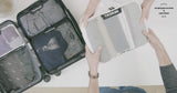 Taskin Compression Packing Cubes | Separate Clean & Dirty Compartments w/Flexible Separator | YKK Zippers | Set of 4 (2L + 2M)