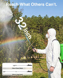 Taskstar Battery Powered Backpack Sprayer 4 Gallon,Two 2000mAh Batteries Electric Sprayer with 0 - 100 PSI Adjustable, 32" Wand, 6 Nozzles for Lawn Garden Weed Pest Control & Fertilizing