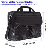 Taygeer Laptop Bag 15.6 Inch, Business Briefcase Gifts for Men Women, Water Resistant Messenger Shoulder Bag with Strap, Premium Office Bag, Carry On Laptop Case for Notebook/Computer/Laptop, Black