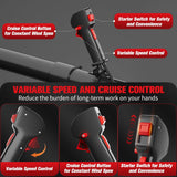 TDH Gas Backpack Leaf Blower, 2 - Stroke Handheld Snow Blower with 665 CFM & 205 MPH High Power for Commercial Lawn Care, Yard Debris & Snow Removal,Red